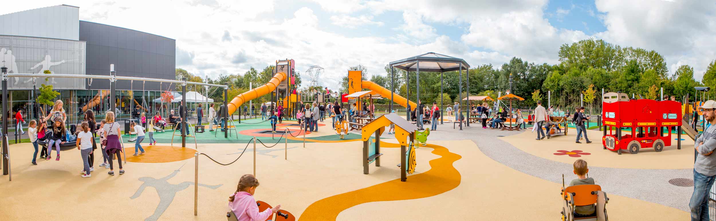 Proludic - Photo reportage événementiel - Inauguration du parc de jeux pour enfants de Geispolsheim - Photo panoramique